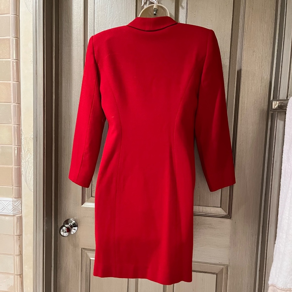 Hugo Buscati Vibrant Red Long Sleeve Dress